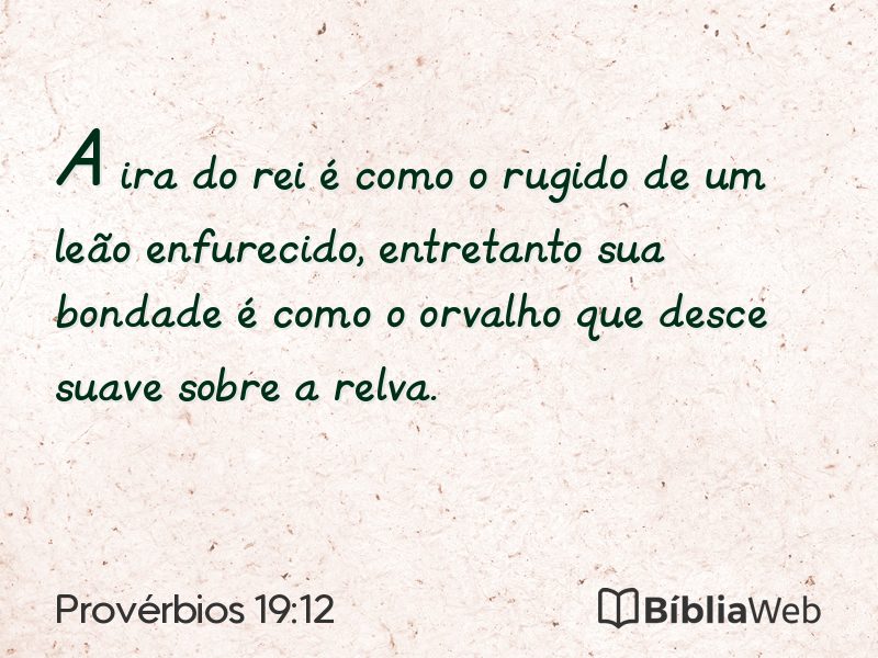 Provérbios 19:12 em imagem para compartilhar