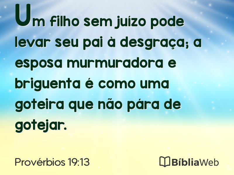 Provérbios 19:13 em imagem para compartilhar