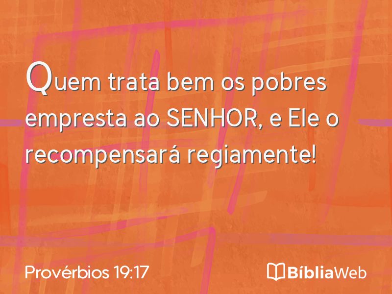 Provérbios 19:17 em imagem para compartilhar