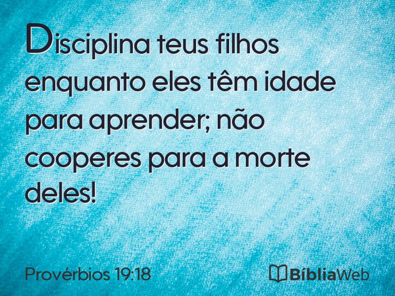 Provérbios 19:18 em imagem para compartilhar
