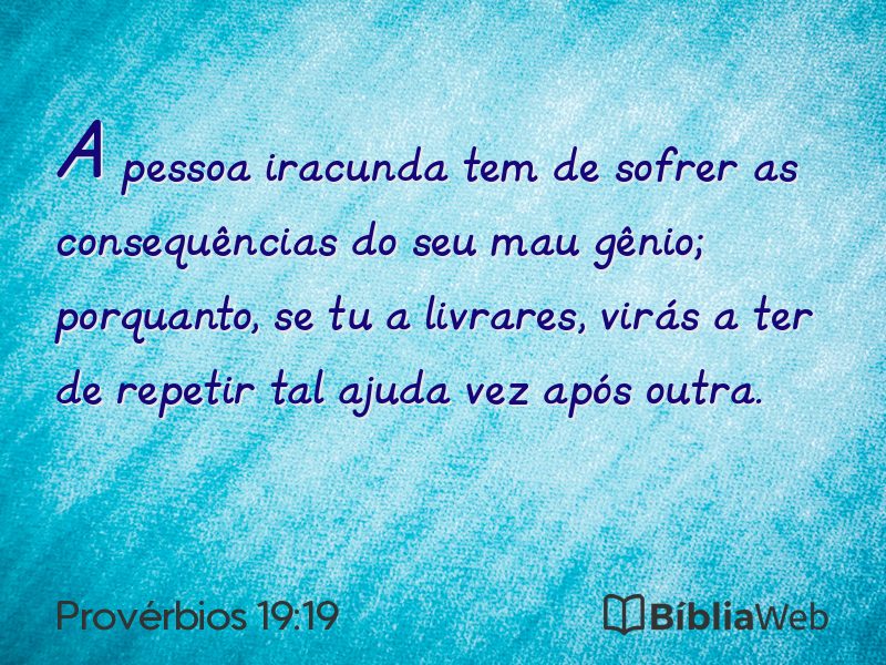 Provérbios 19:19 em imagem para compartilhar