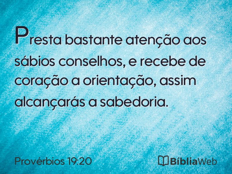 Provérbios 19:20 em imagem para compartilhar