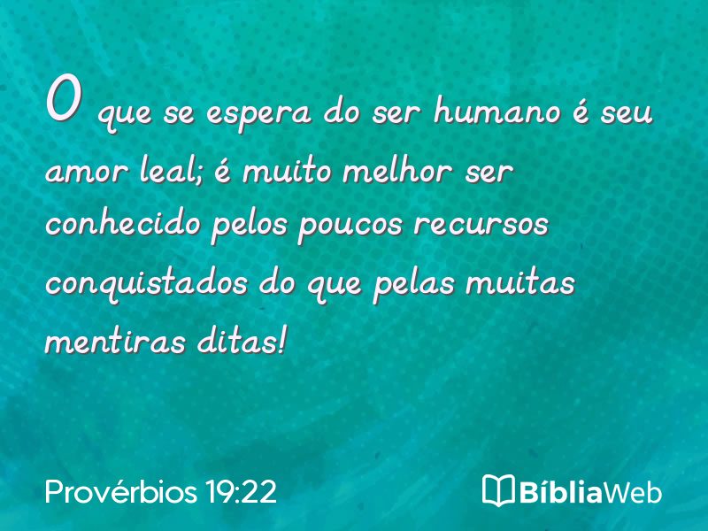 Provérbios 19:22 em imagem para compartilhar