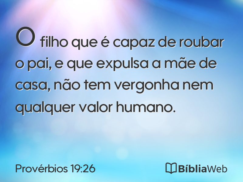 Provérbios 19:26 em imagem para compartilhar