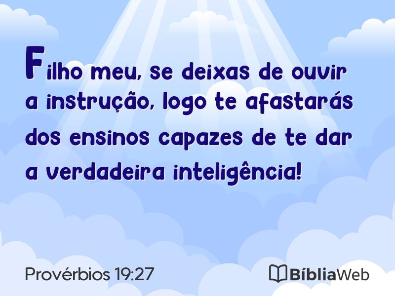 Provérbios 19:27 em imagem para compartilhar