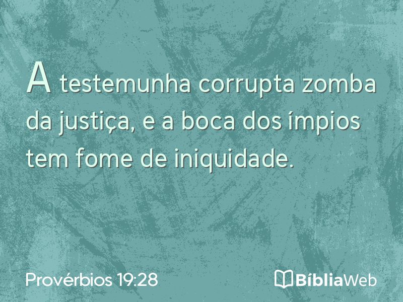 Provérbios 19:28 em imagem para compartilhar