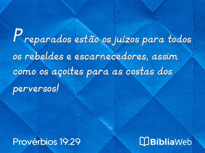 Provérbios 19:29 em imagem para compartilhar