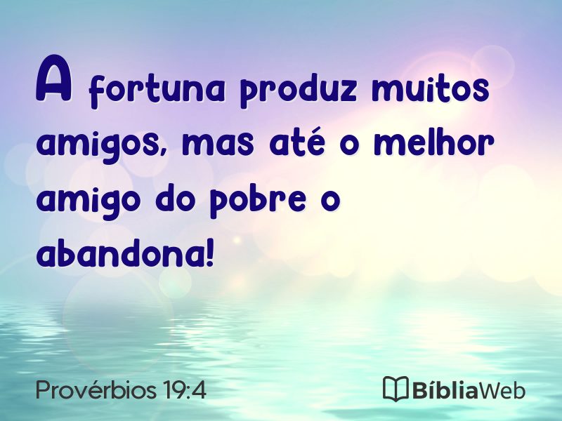 Provérbios 19:4 em imagem para compartilhar