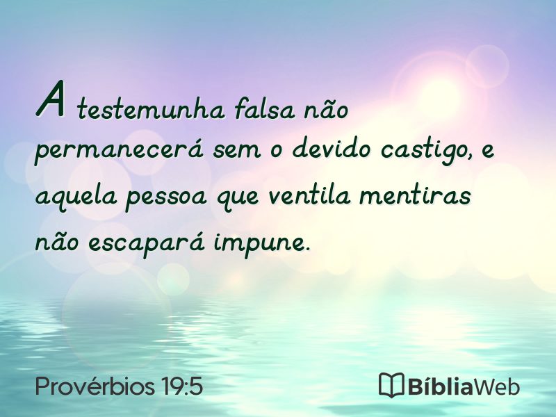 Provérbios 19:5 em imagem para compartilhar