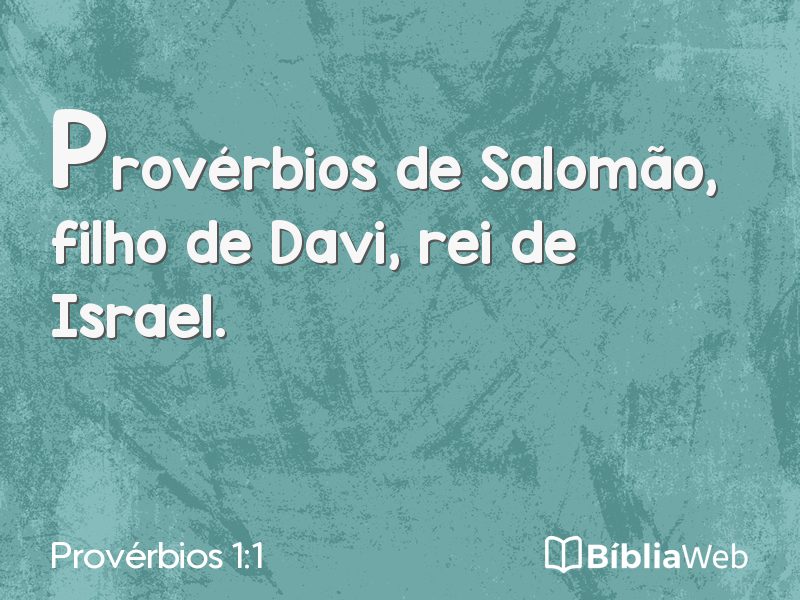 Provérbios 1:1 em imagem para compartilhar