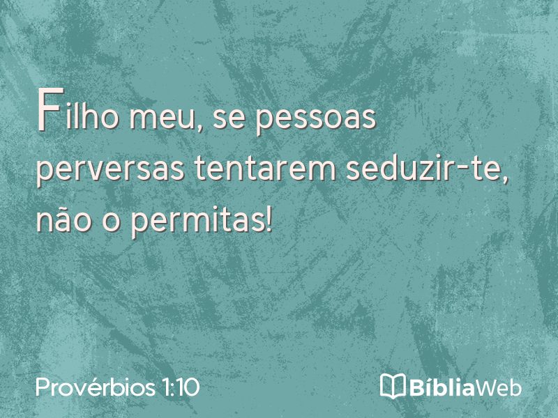 Provérbios 1:10 em imagem para compartilhar