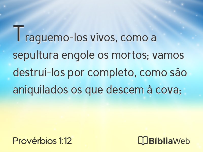 Provérbios 1:12 em imagem para compartilhar