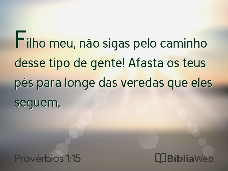 Provérbios 1:15 em imagem para compartilhar