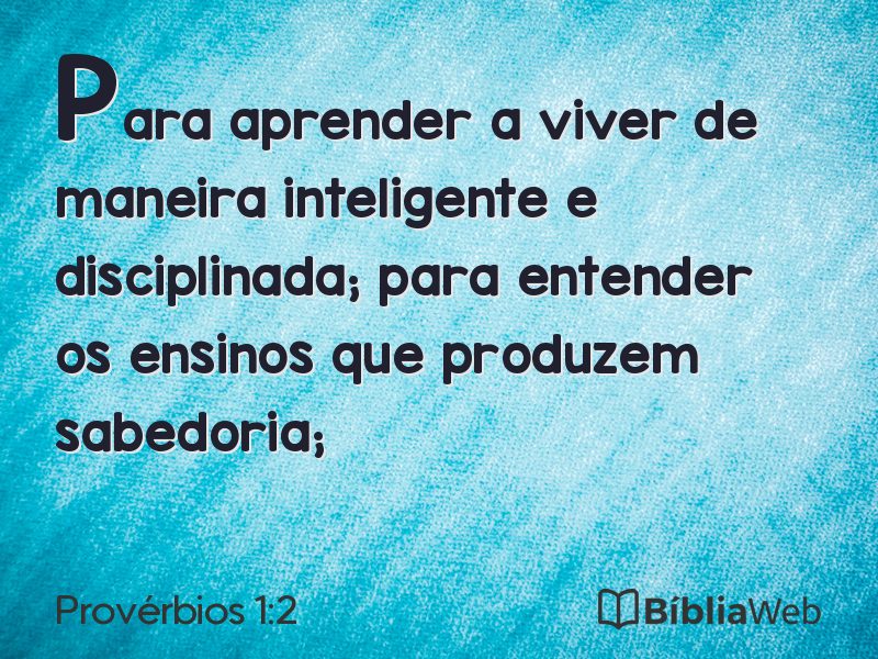 Provérbios 1:2 em imagem para compartilhar