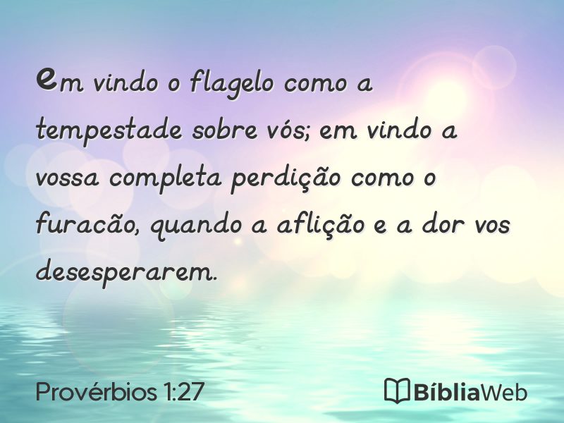 Provérbios 1:27 em imagem para compartilhar