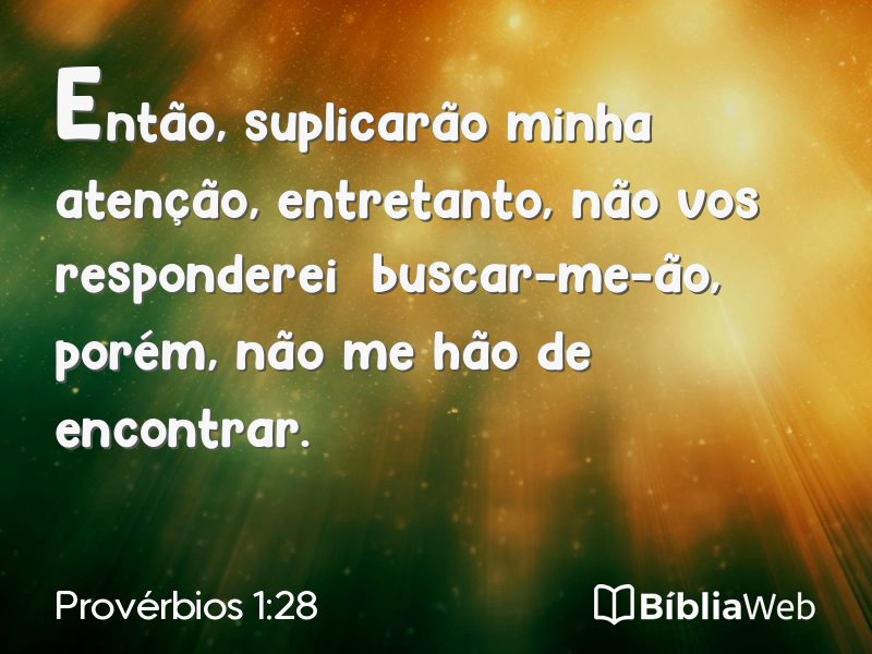 Provérbios 1:28 em imagem para compartilhar