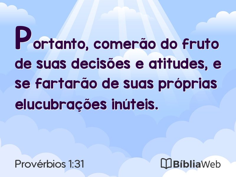 Provérbios 1:31 em imagem para compartilhar