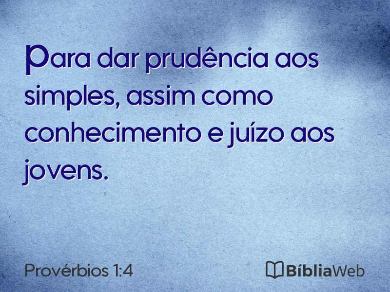 Provérbios 1:4 em imagem para compartilhar