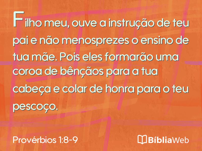 Provérbios 1:8-9 em imagem para compartilhar