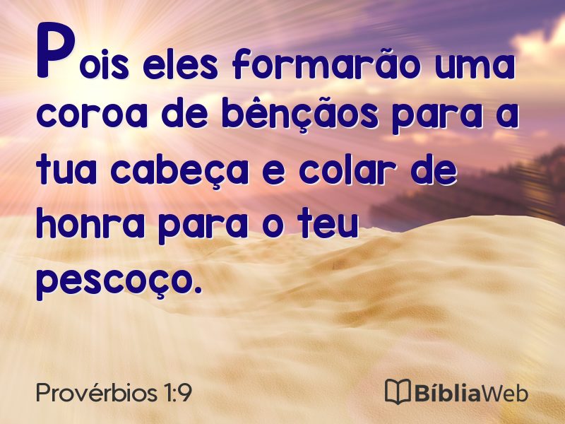 Provérbios 1:9 em imagem para compartilhar