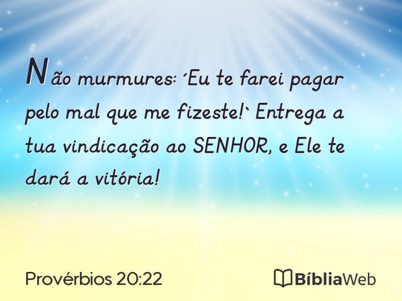 Provérbios 20:22 em imagem para compartilhar
