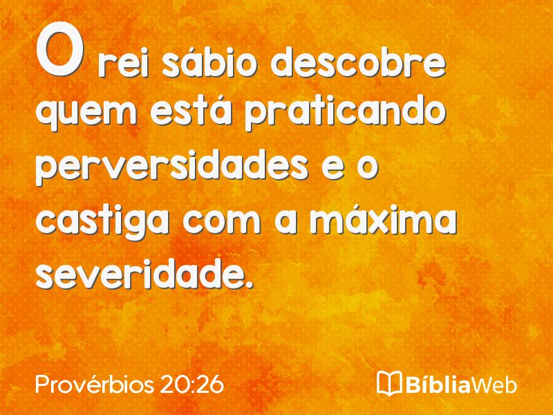 Provérbios 20:26 em imagem para compartilhar