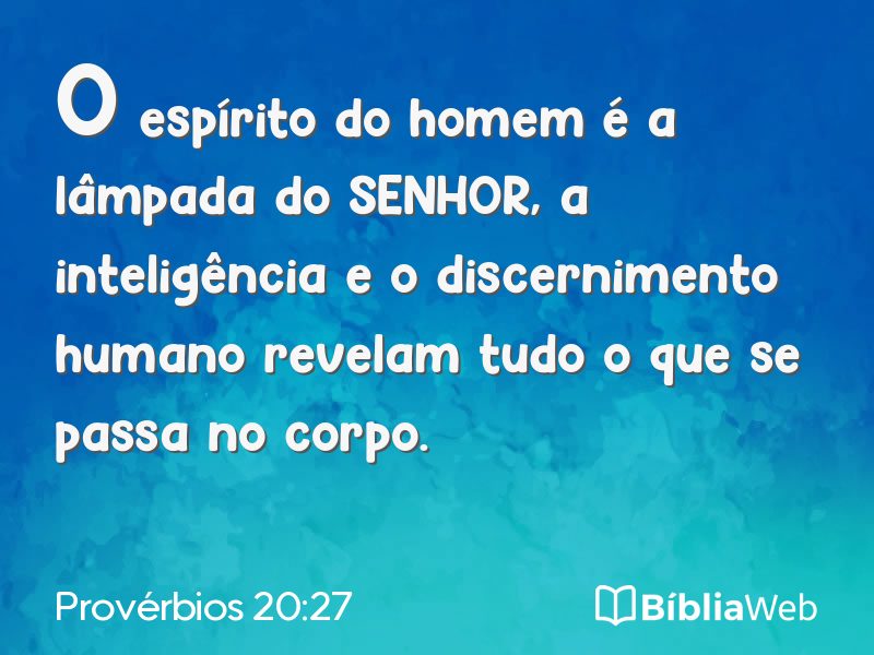 Provérbios 20:27 em imagem para compartilhar
