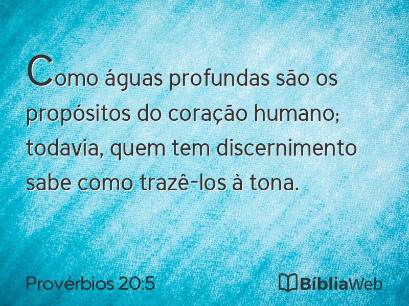 Provérbios 20:5 em imagem para compartilhar