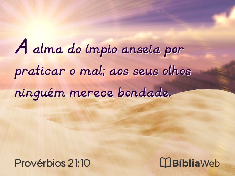 Provérbios 21:10 em imagem para compartilhar