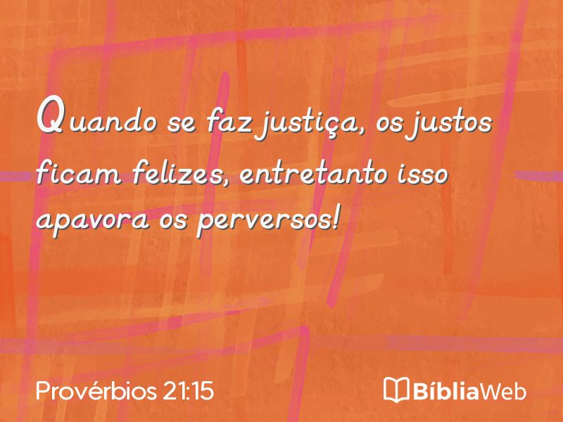 Provérbios 21:15 em imagem para compartilhar