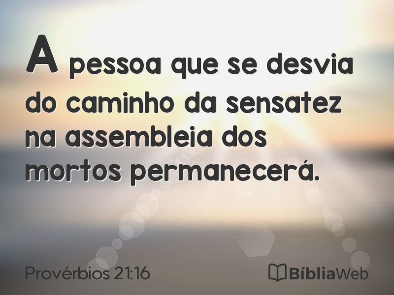 Provérbios 21:16 em imagem para compartilhar