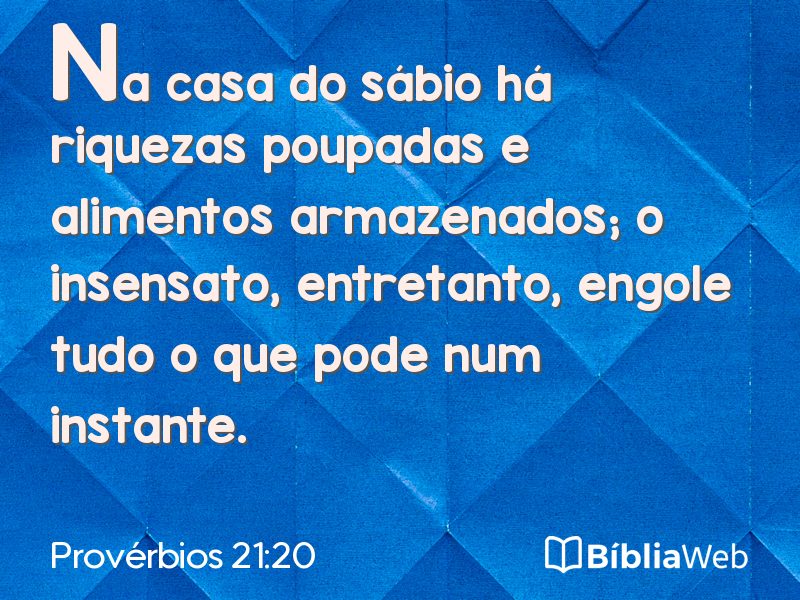 Provérbios 21:20 em imagem para compartilhar