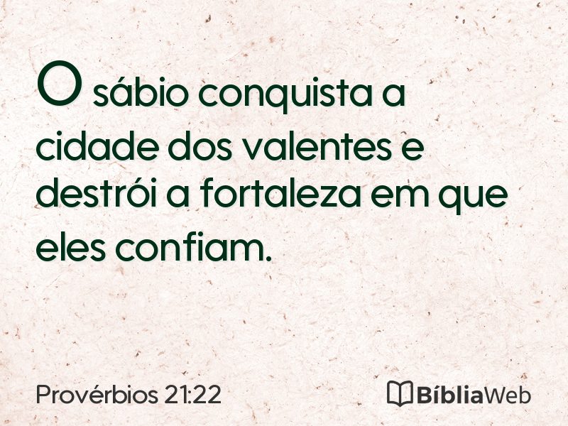Provérbios 21:22 em imagem para compartilhar