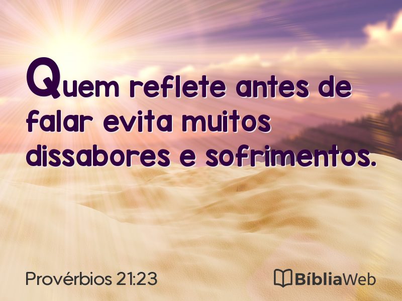 Provérbios 21:23 em imagem para compartilhar