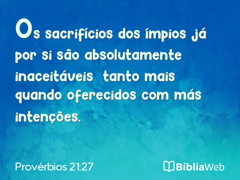 Provérbios 21:27 em imagem para compartilhar