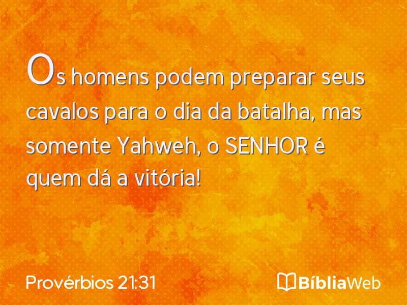 Provérbios 21:31 em imagem para compartilhar