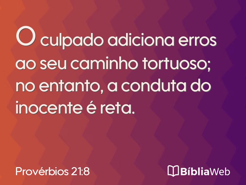 Provérbios 21:8 em imagem para compartilhar