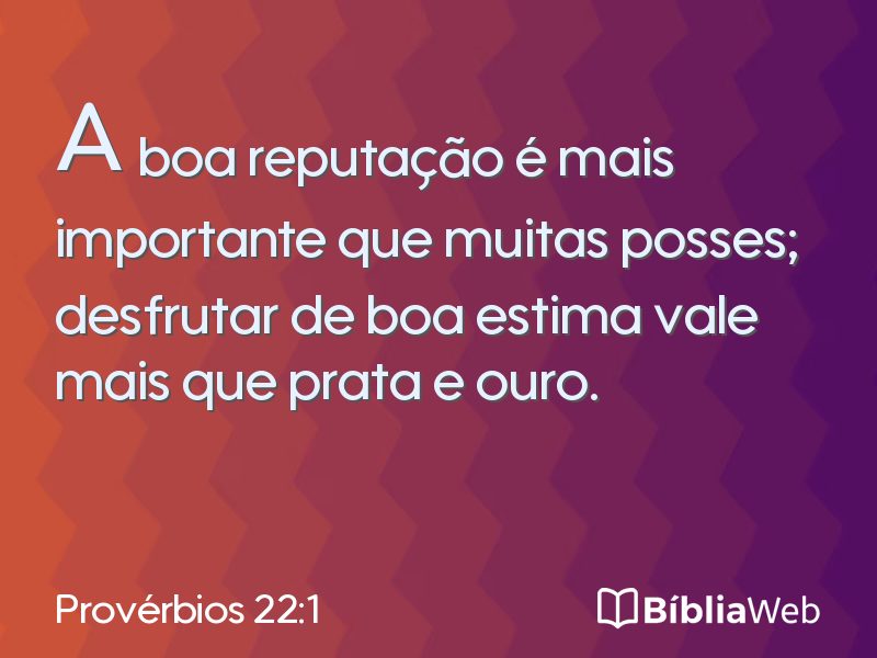 Provérbios 22:1 em imagem para compartilhar