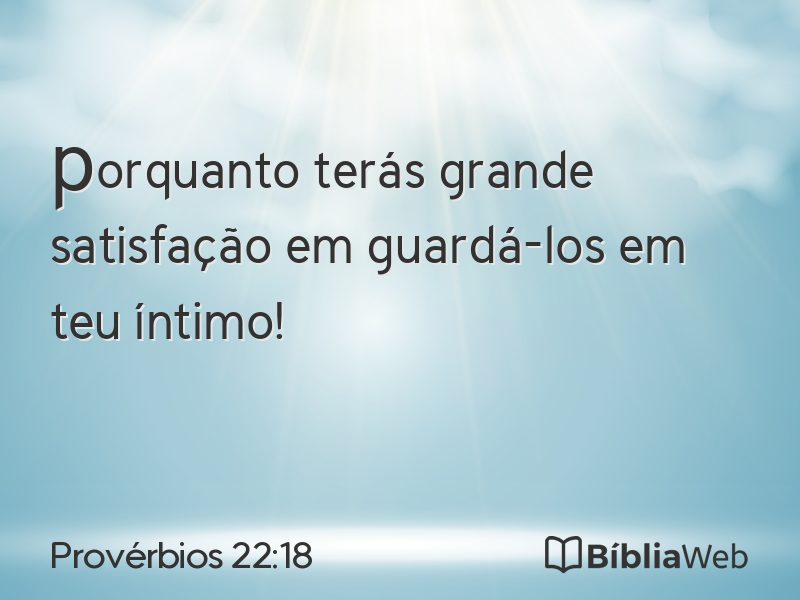 Provérbios 22:18 em imagem para compartilhar