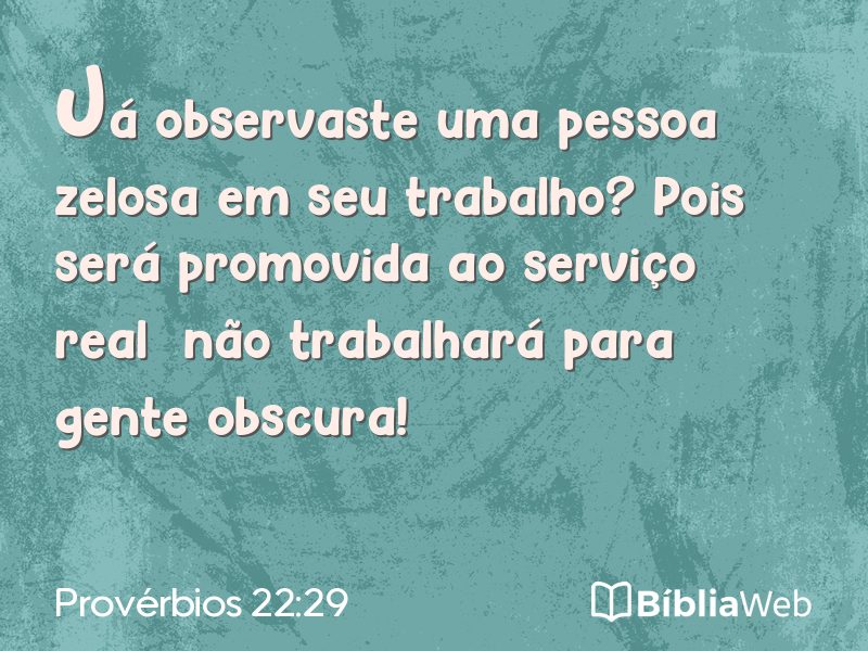 Provérbios 22:29 em imagem para compartilhar