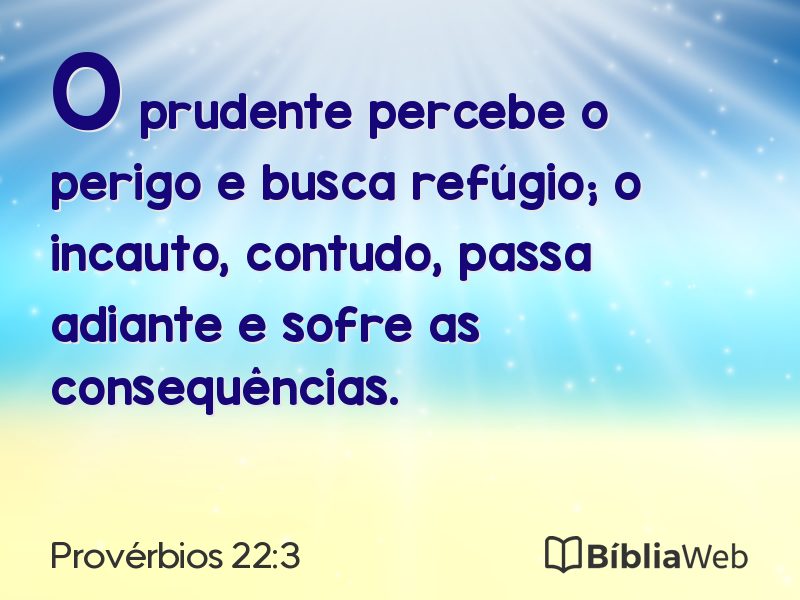 Provérbios 22:3 em imagem para compartilhar