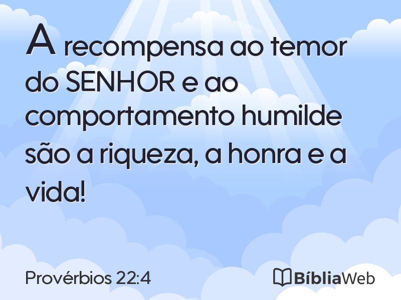 Provérbios 22:4 em imagem para compartilhar