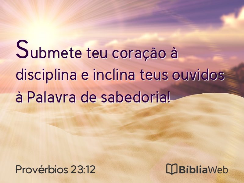 Provérbios 23:12 em imagem para compartilhar