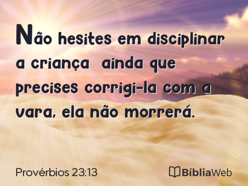 Provérbios 23:13 em imagem para compartilhar