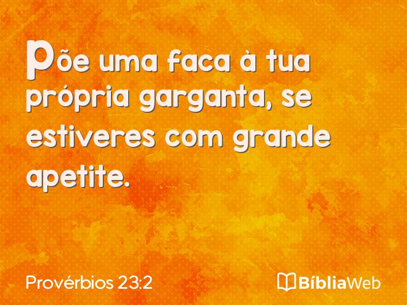 Provérbios 23:2 em imagem para compartilhar