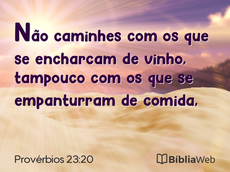 Provérbios 23:20 em imagem para compartilhar