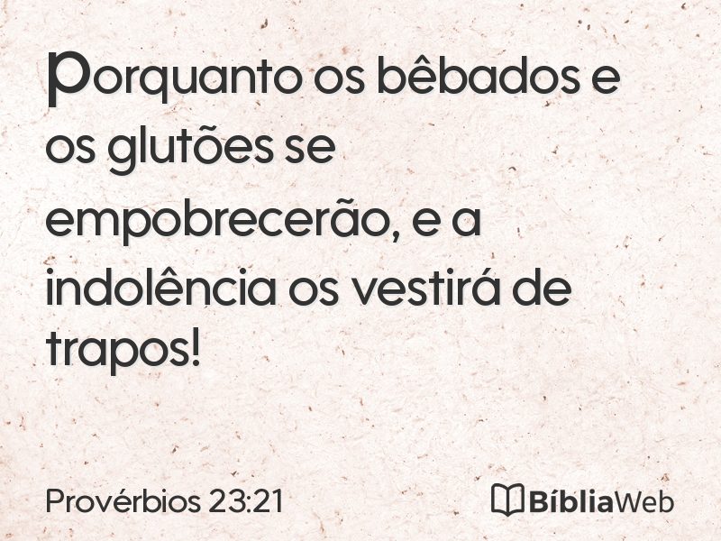 Provérbios 23:21 em imagem para compartilhar