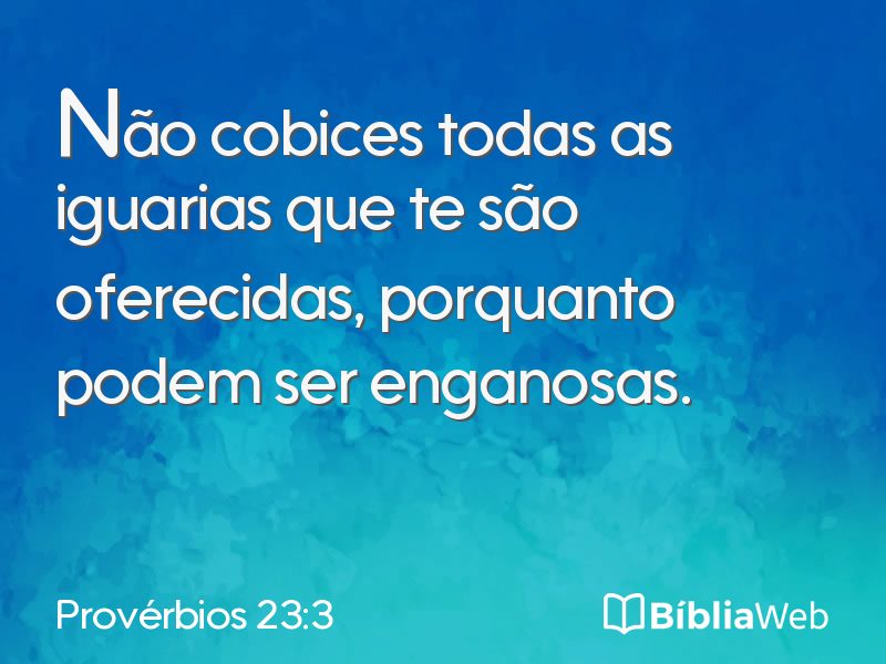 Provérbios 23:3 em imagem para compartilhar