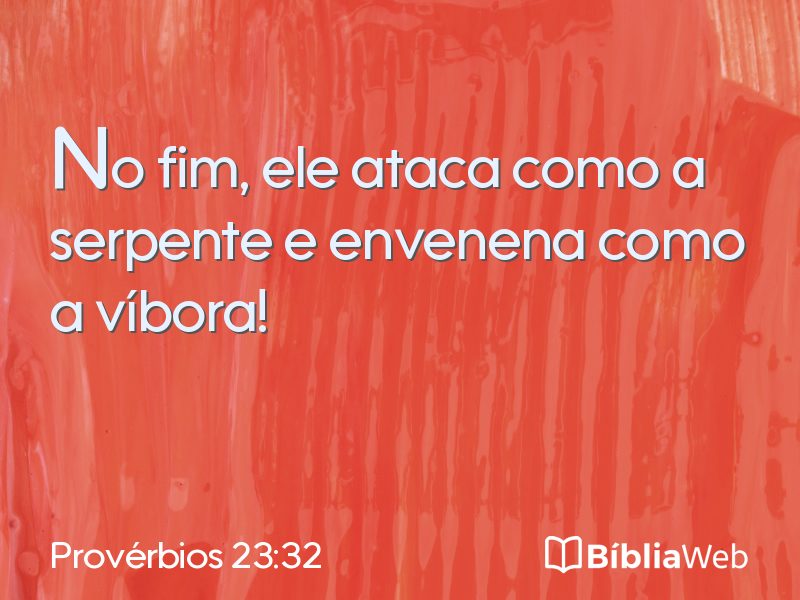 Provérbios 23:32 em imagem para compartilhar