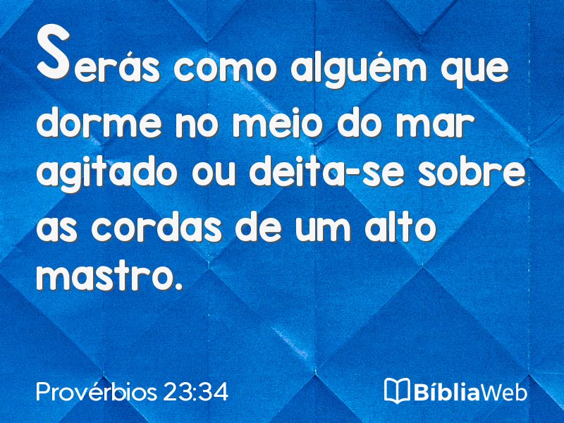 Provérbios 23:34 em imagem para compartilhar